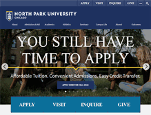 Tablet Screenshot of northpark.edu